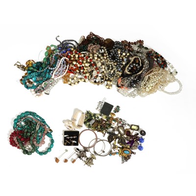 Lot 1594 - A large collection of costume jewellery and silver