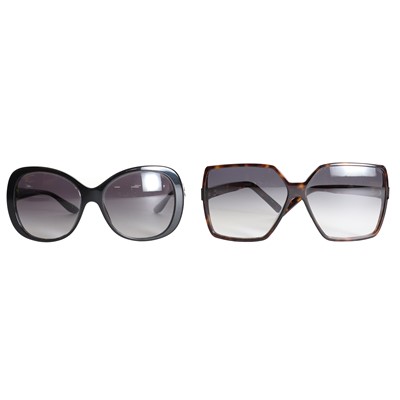 Lot 1520 - A pair of Bvlgari black framed sunglasses