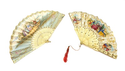 Lot 285 - Two pierced bone fans