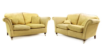 Lot 442 - A pair of upholstered settees