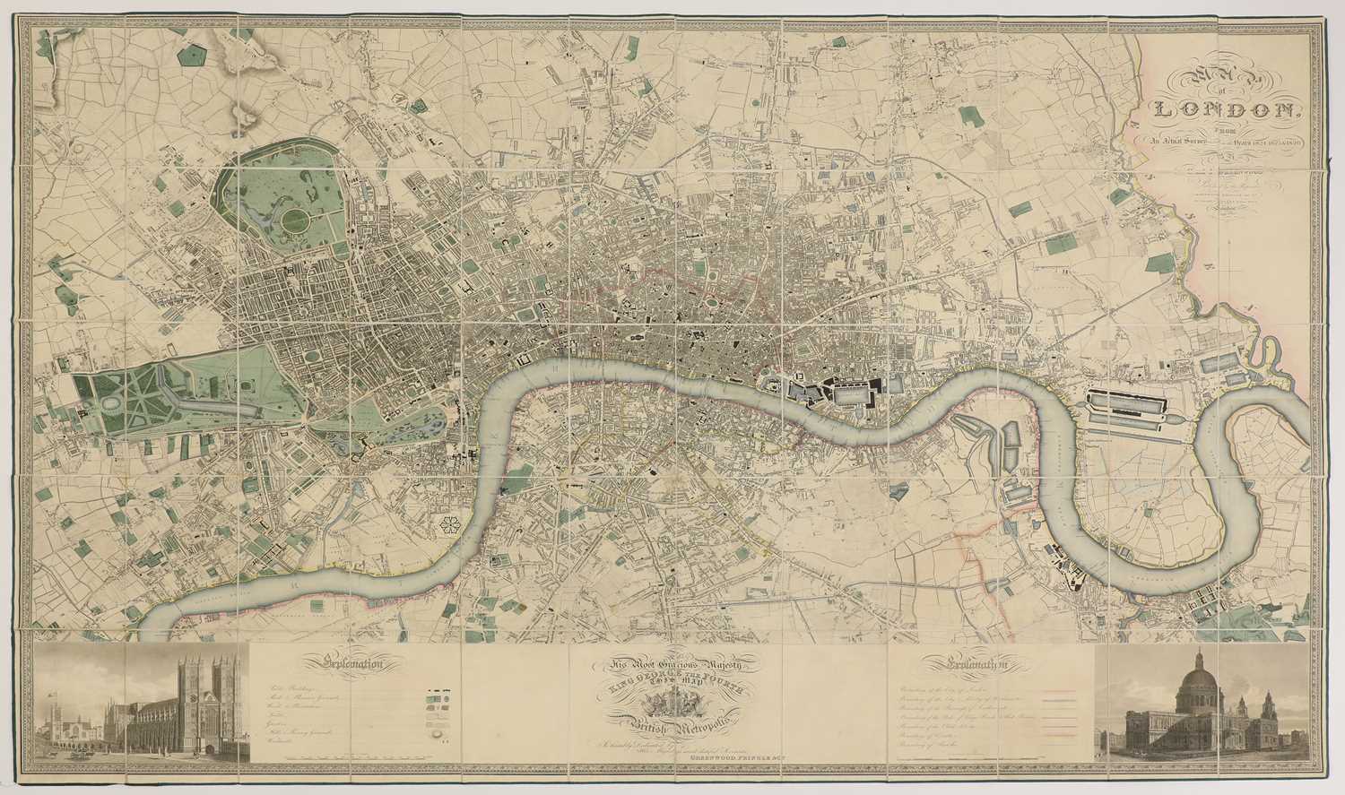 Lot 57 - LONDON MAP: GREENWOOD, John & Christopher