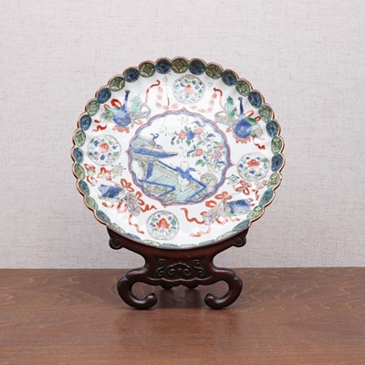 Lot 167 - A Chinese wucai plate