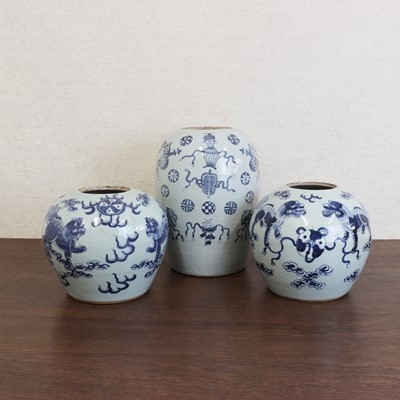 Lot 194 - A Chinese celadon jar