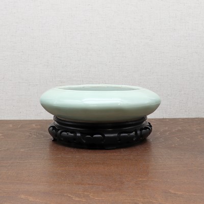 Lot 169 - A Chinese celadon brush washer