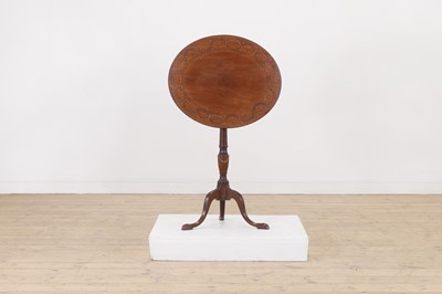 Lot 189 - A George III-style mahogany inlaid tripod table