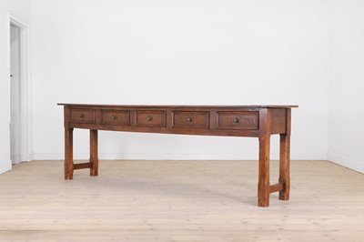 Lot 465 - A provincial walnut low dresser