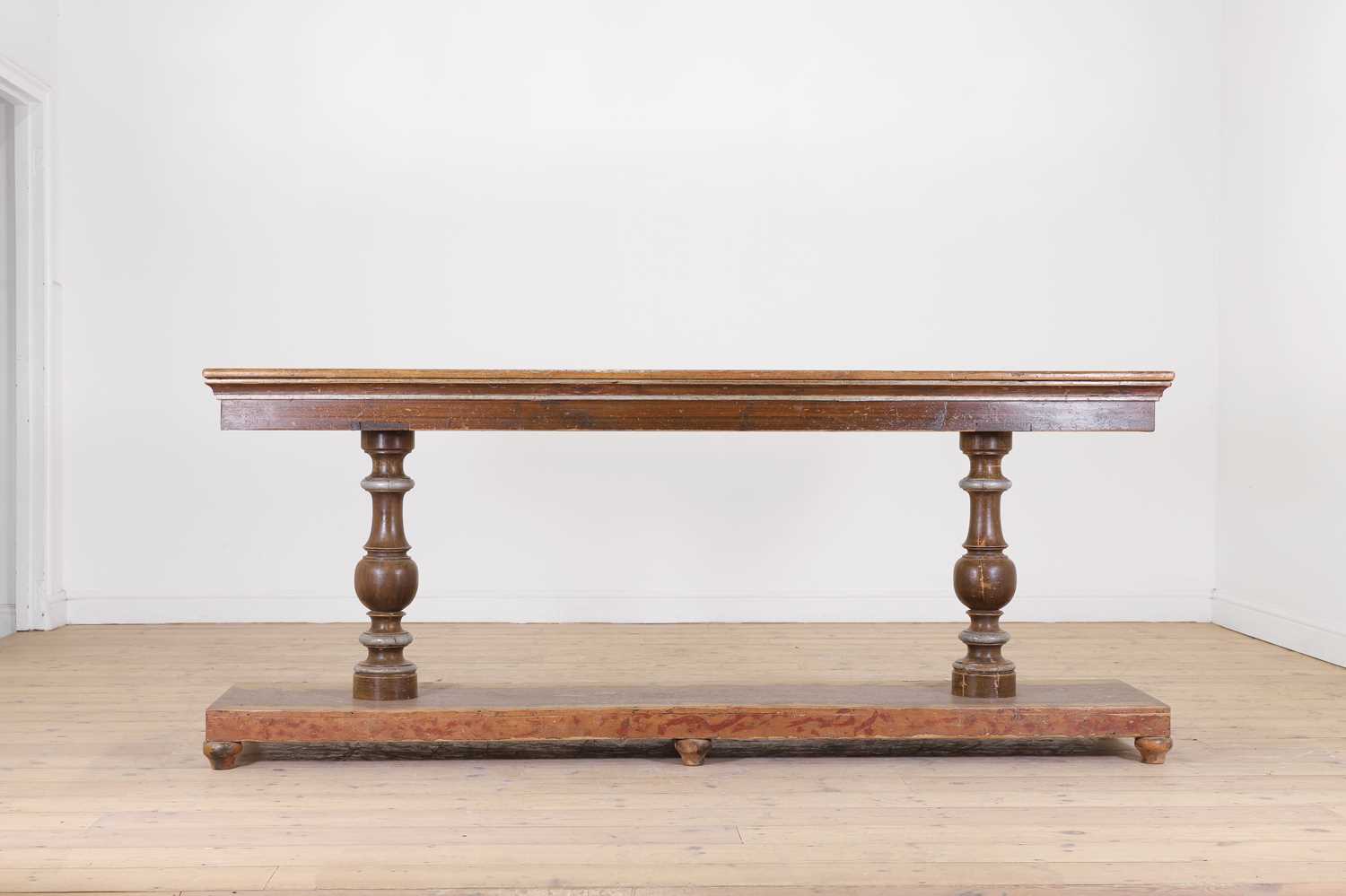 Lot 118 - A painted pine console or serving table