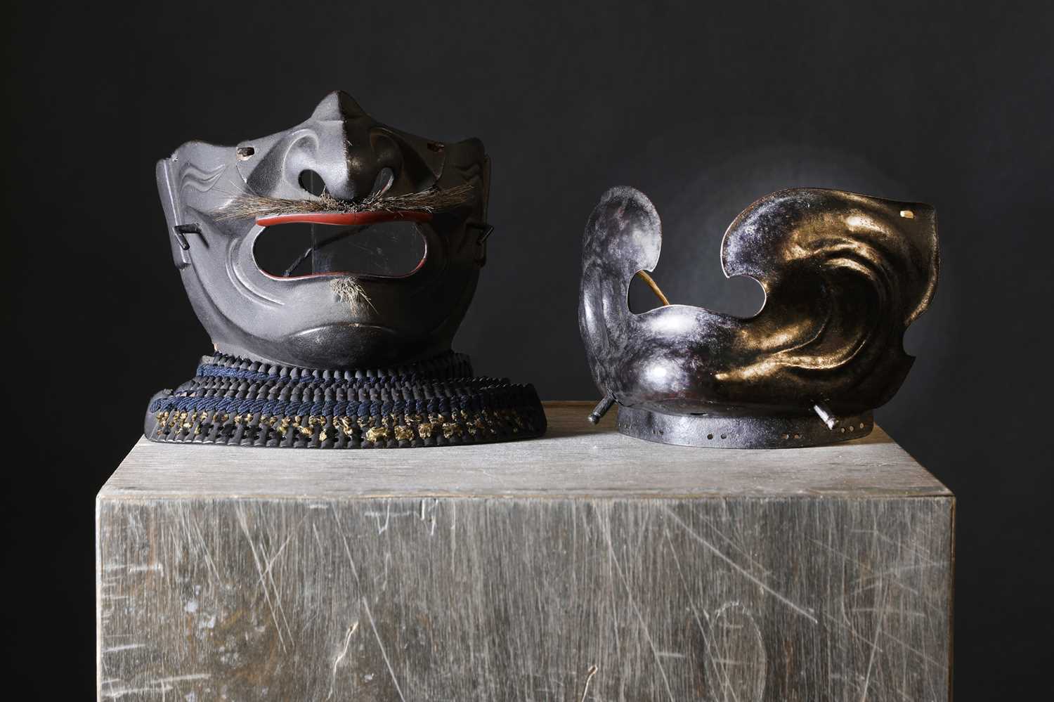 Lot 129 - A Japanese menpo (face mask)
