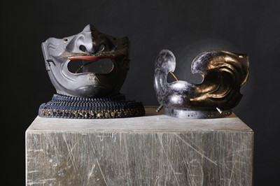 Lot 129 - A Japanese menpo (face mask)