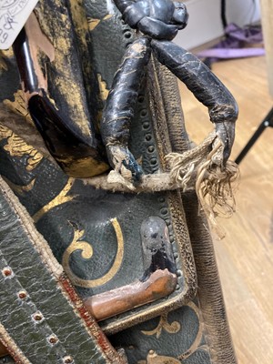 Lot 141 - A Japanese kura (saddle) and aori (saddle pads)