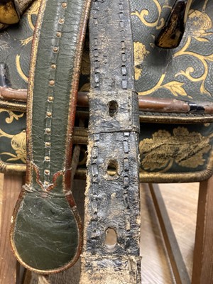 Lot 141 - A Japanese kura (saddle) and aori (saddle pads)