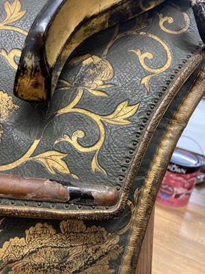 Lot 141 - A Japanese kura (saddle) and aori (saddle pads)