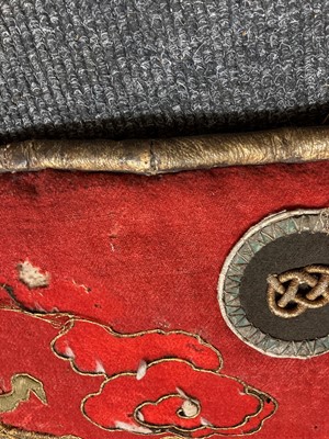 Lot 141 - A Japanese kura (saddle) and aori (saddle pads)