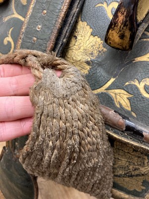 Lot 141 - A Japanese kura (saddle) and aori (saddle pads)
