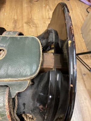 Lot 141 - A Japanese kura (saddle) and aori (saddle pads)