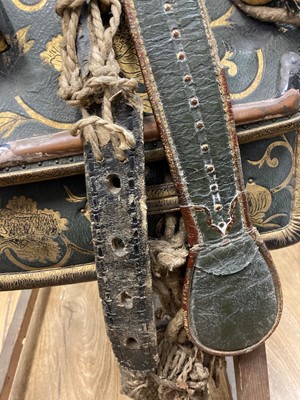 Lot 141 - A Japanese kura (saddle) and aori (saddle pads)