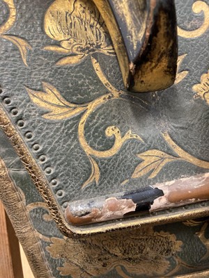 Lot 141 - A Japanese kura (saddle) and aori (saddle pads)