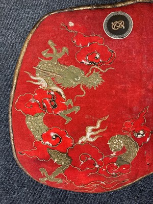 Lot 141 - A Japanese kura (saddle) and aori (saddle pads)