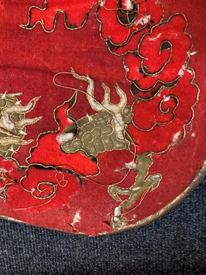 Lot 141 - A Japanese kura (saddle) and aori (saddle pads)
