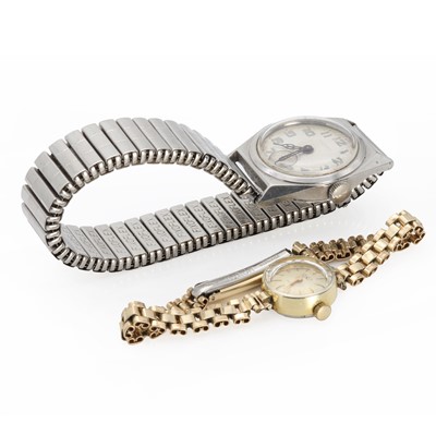 Lot 1439 - A stainless steel Vertex Allproof military style mechanical bracelet watch
