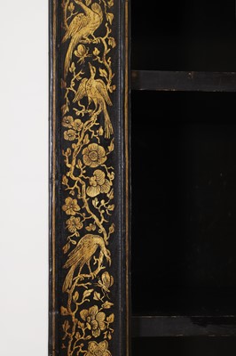 Lot 365 - A Regency black and gilt japanned side cabinet
