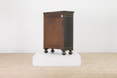 Lot 365 - A Regency black and gilt japanned side cabinet