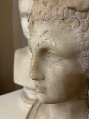 Lot 214 - A marble bust after the antique