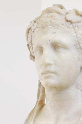 Lot 214 - A marble bust after the antique