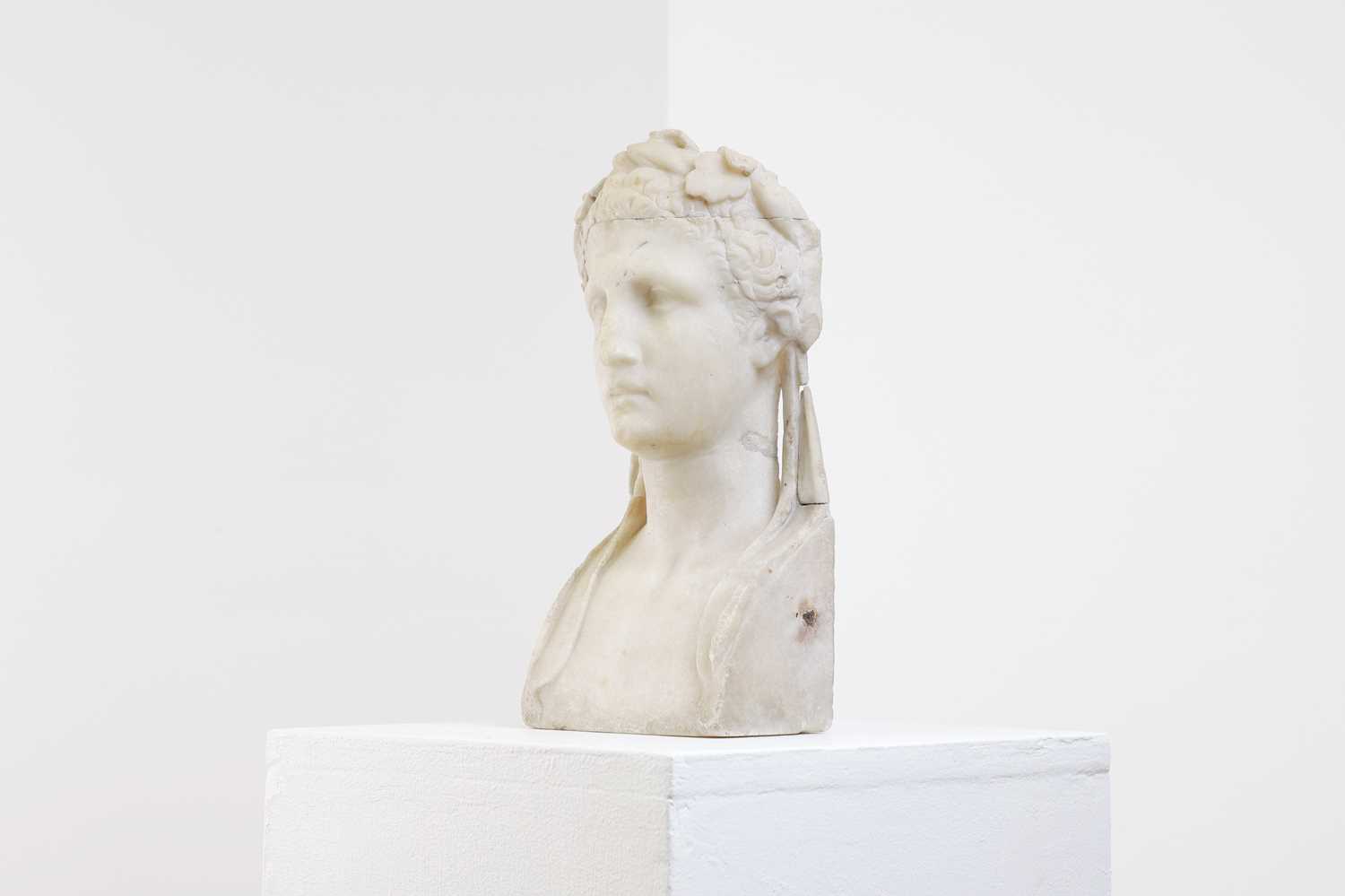 Lot 214 - A marble bust after the antique
