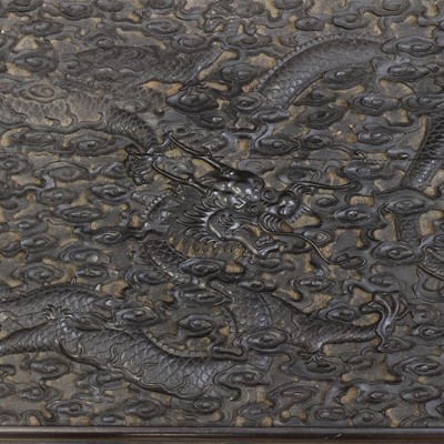 Lot 273 - A Chinese zitan wood box and cover