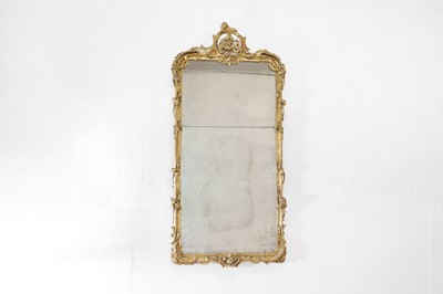 Lot 201 - A giltwood pier glass