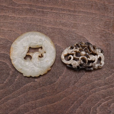 Lot 220 - Two Chinese jade pendants