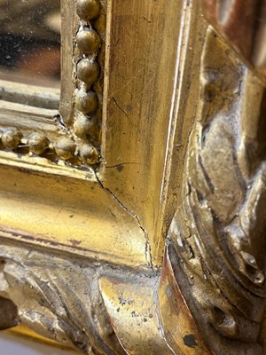 Lot 137 - A Louis XVI-style giltwood and gesso wall mirror