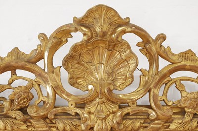 Lot 137 - A Louis XVI-style giltwood and gesso wall mirror