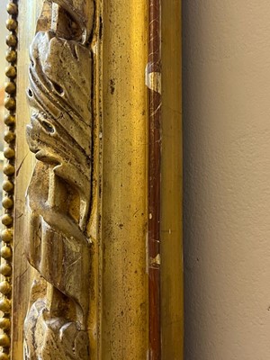 Lot 137 - A Louis XVI-style giltwood and gesso wall mirror