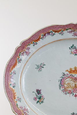 Lot 69 - An export armorial porcelain part dinner service