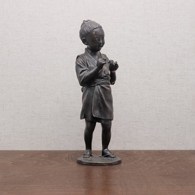 Lot 307 - A Japanese bronze okimono