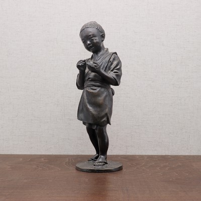 Lot 307 - A Japanese bronze okimono