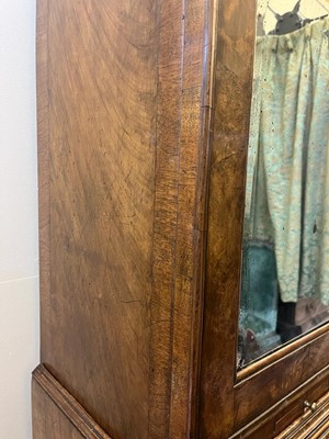 Lot 67 - A George I walnut bureau bookcase in the manner of Coxed & Woster