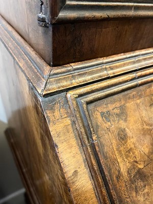 Lot 67 - A George I walnut bureau bookcase in the manner of Coxed & Woster