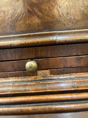 Lot 67 - A George I walnut bureau bookcase in the manner of Coxed & Woster