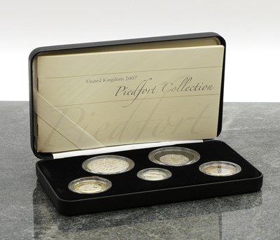 Lot 57 - A 2007 UK piedfort collection of five coins
