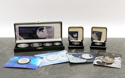 Lot 59 - A 2005 silver proof Britannia collection four coin set