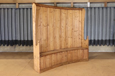 Lot 10 - A curved pine settle