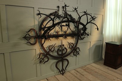 Lot 47 - A wrought-iron gate guard