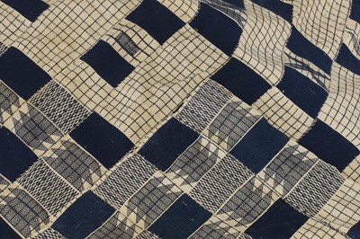 Lot 417 - A large Asante cotton kente cloth