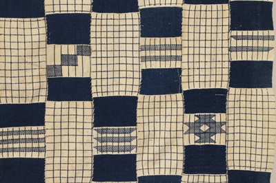 Lot 417 - A large Asante cotton kente cloth