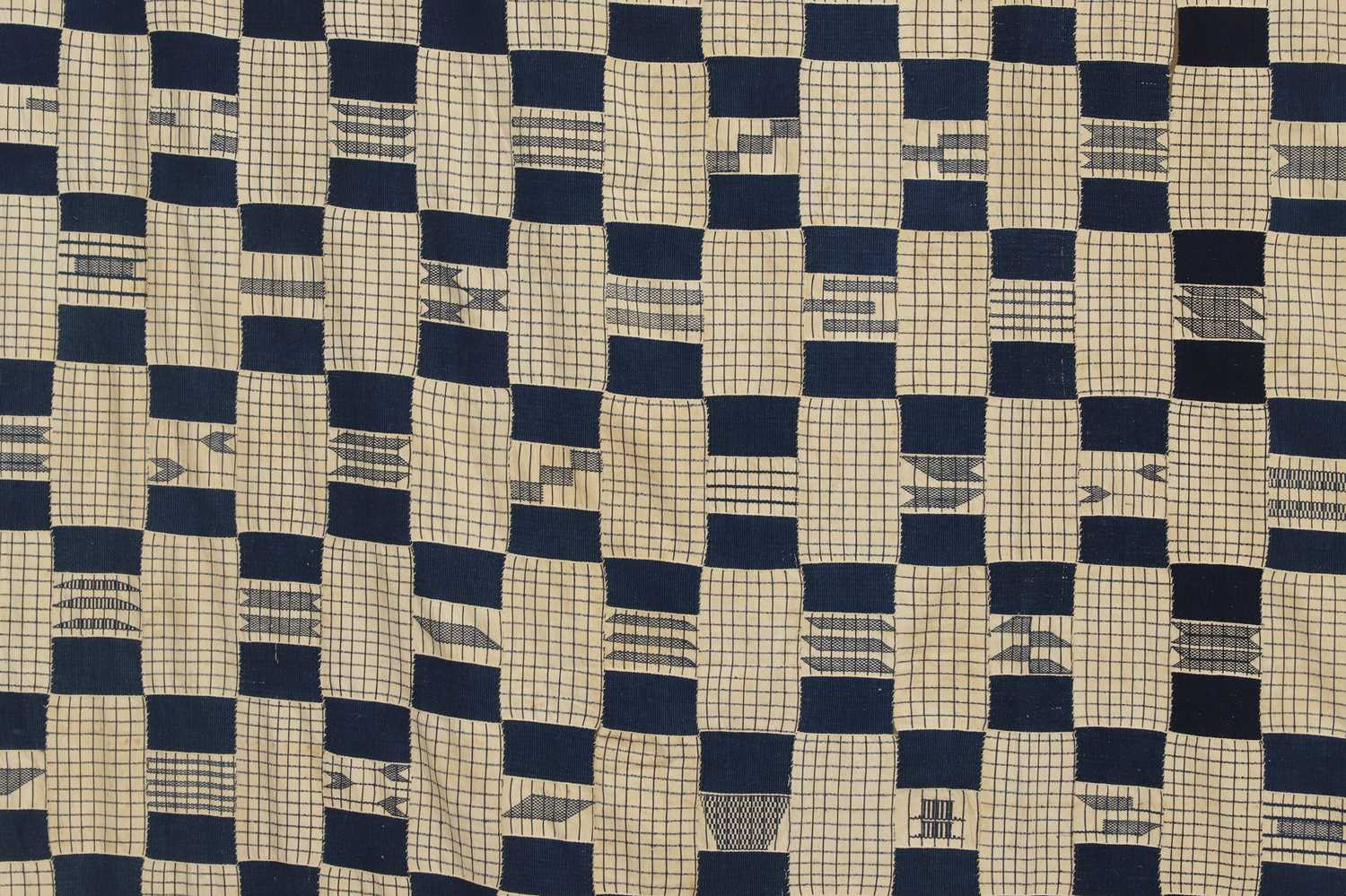 Lot 417 - A large Asante cotton kente cloth