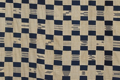 Lot 417 - A large Asante cotton kente cloth