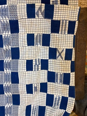 Lot 417 - A large Asante cotton kente cloth